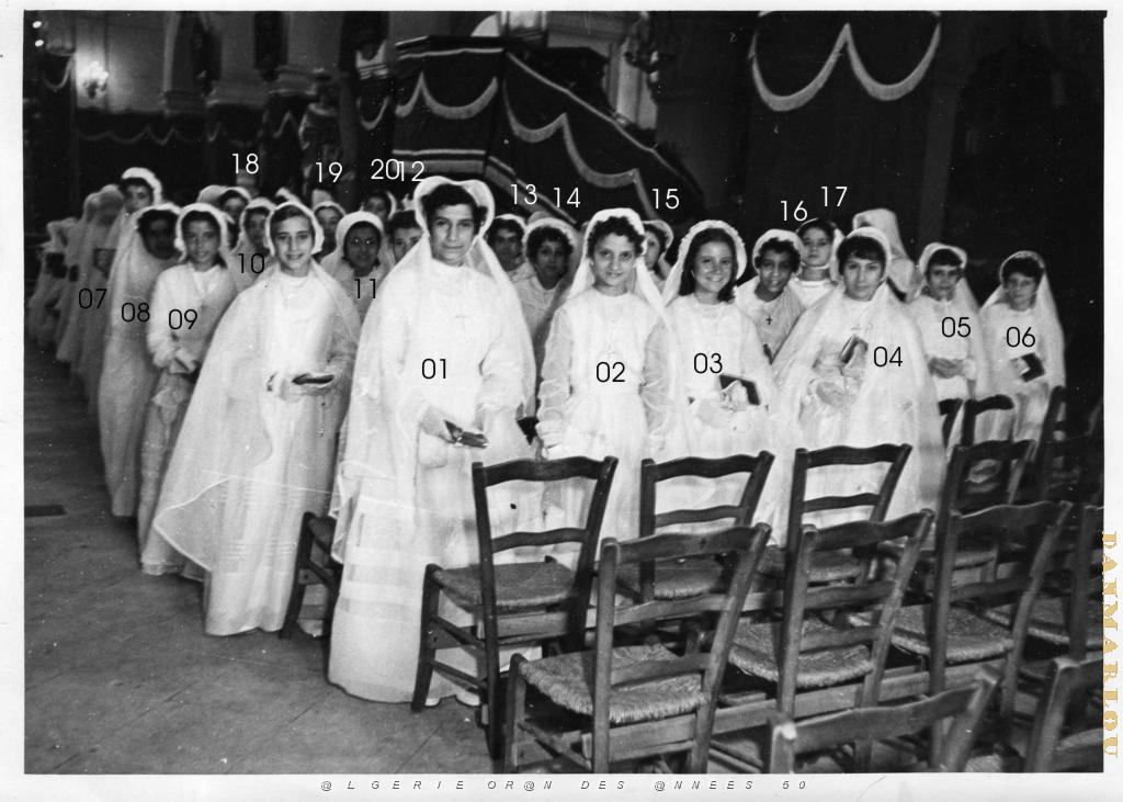 COMMUNIONS ORAN DU PATRONAGE ORAN DE LA JUS SAINT LOUIS  1954 N02.JPG